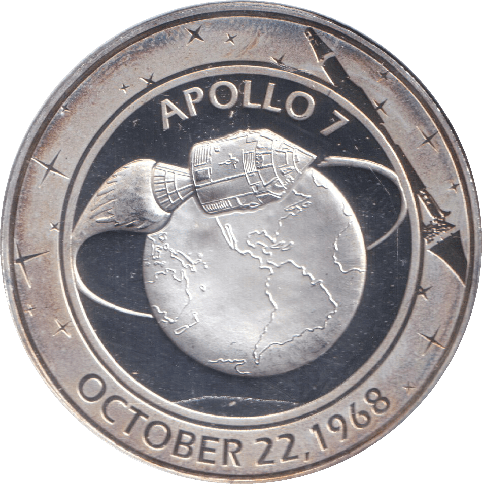 2009 SILVER PLATED 40TH ANNIVERSARY OF APOLLO TOKEN USA - WORLD COINS - Cambridgeshire Coins