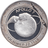 2009 SILVER PLATED 40TH ANNIVERSARY OF APOLLO TOKEN USA - WORLD COINS - Cambridgeshire Coins