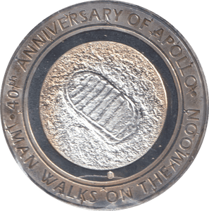 2009 SILVER PLATED 40TH ANNIVERSARY OF APOLLO TOKEN USA - WORLD COINS - Cambridgeshire Coins