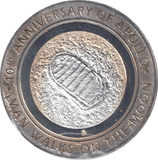 2009 SILVER PLATED 40TH ANNIVERSARY OF APOLLO TOKEN USA - WORLD COINS - Cambridgeshire Coins