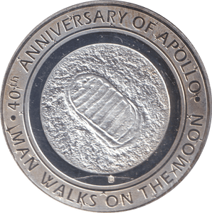 2009 SILVER PLATED 40TH ANNIVERSARY OF APOLLO TOKEN USA - WORLD COINS - Cambridgeshire Coins