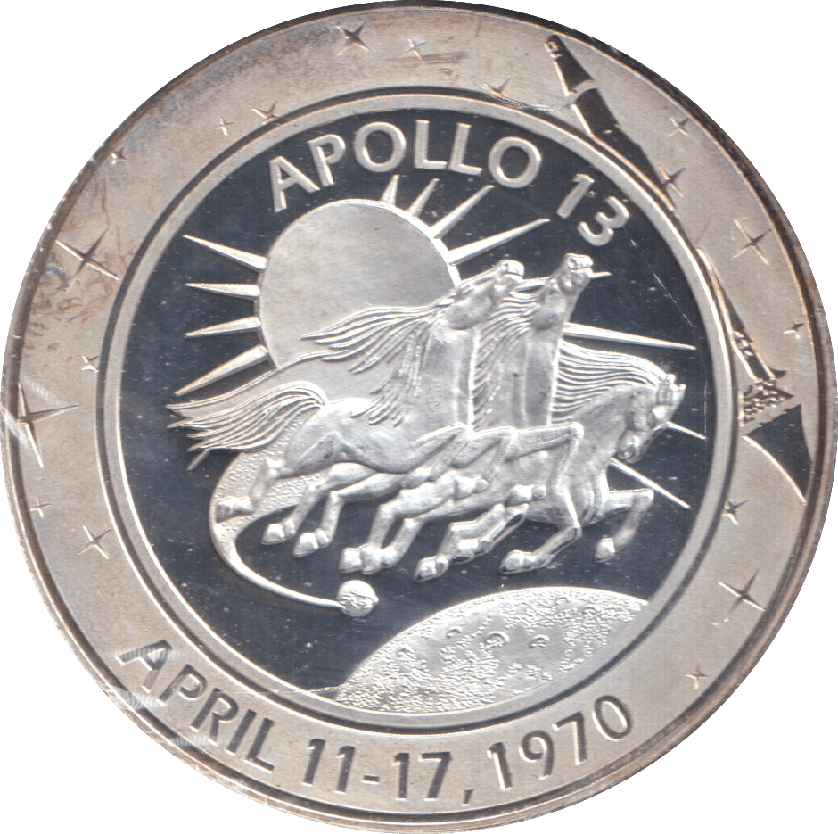 2009 SILVER PLATED 40TH ANNIVERSARY OF APOLLO TOKEN USA - WORLD COINS - Cambridgeshire Coins