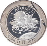 2009 SILVER PLATED 40TH ANNIVERSARY OF APOLLO TOKEN USA - WORLD COINS - Cambridgeshire Coins