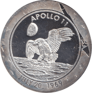 2009 SILVER PLATED 40TH ANNIVERSARY OF APOLLO TOKEN USA - WORLD COINS - Cambridgeshire Coins