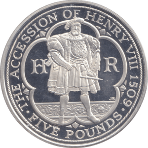 2009 SILVER PROOF FIVE POUND 500TH ANNIVERSARY KING HENRY VIII - £5 Silver Proof - Cambridgeshire Coins