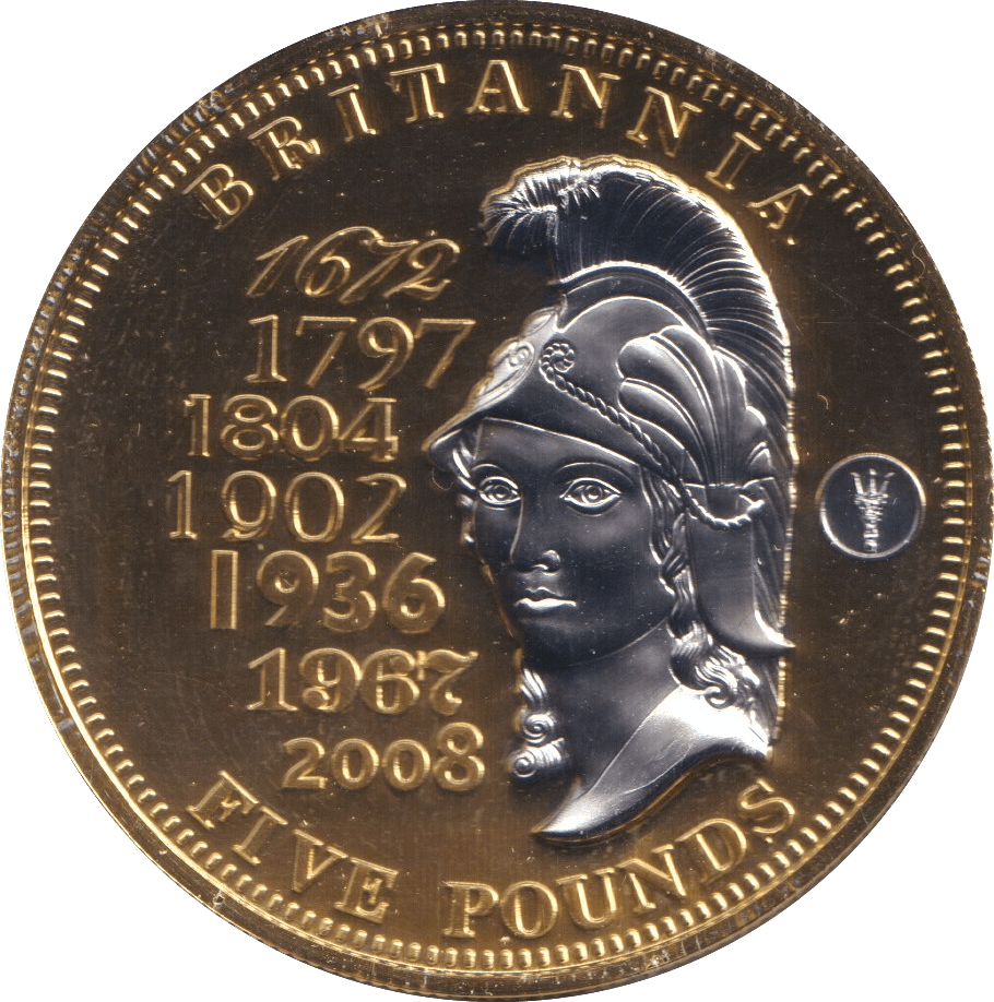 2009 SILVER PROOF FIVE POUND BRITANNIA - SILVER WORLD COINS - Cambridgeshire Coins