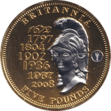 2009 SILVER PROOF FIVE POUND BRITANNIA - SILVER WORLD COINS - Cambridgeshire Coins