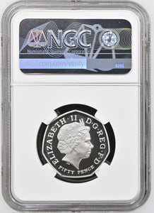 2009 SILVER PROOF PIEDFORT 50P KEW GARDENS PF69 ULTRA CAMEO - NGC SILVER COINS - Cambridgeshire Coins