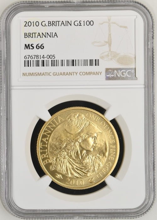 2010 £100 GOLD 1OZ BRITANNIA ( NGC ) MS 66 - NGC GOLD COINS - Cambridgeshire Coins