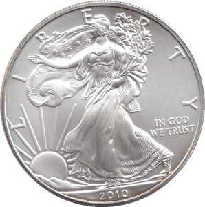 2010 AMERICAN EAGLE SILVER DOLLAR 1 OZ FINE SILVER - WORLD COINS - Cambridgeshire Coins