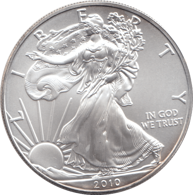 2010 AMERICAN EAGLE SILVER DOLLAR 1 OZ FINE SILVER - WORLD COINS - Cambridgeshire Coins