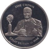 2010 BRILLIANT UNCIRCULATED CROWN - CHURCHILL - WORLD COINS - Cambridgeshire Coins