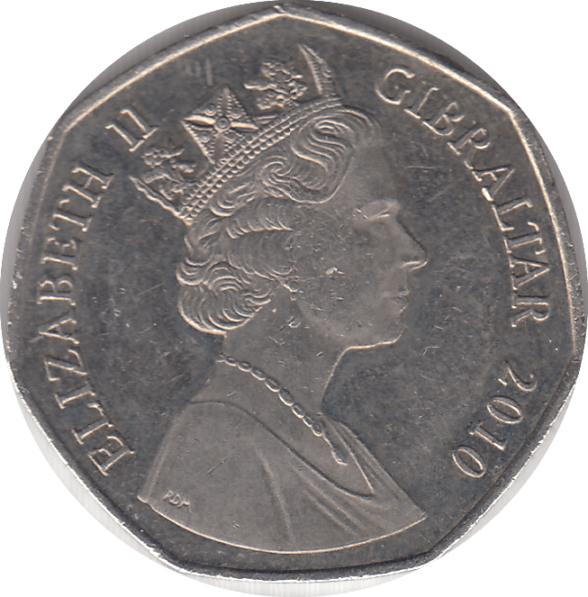 2010 CAPTURE OF GIBRALTAR 50P - WORLD COINS - Cambridgeshire Coins