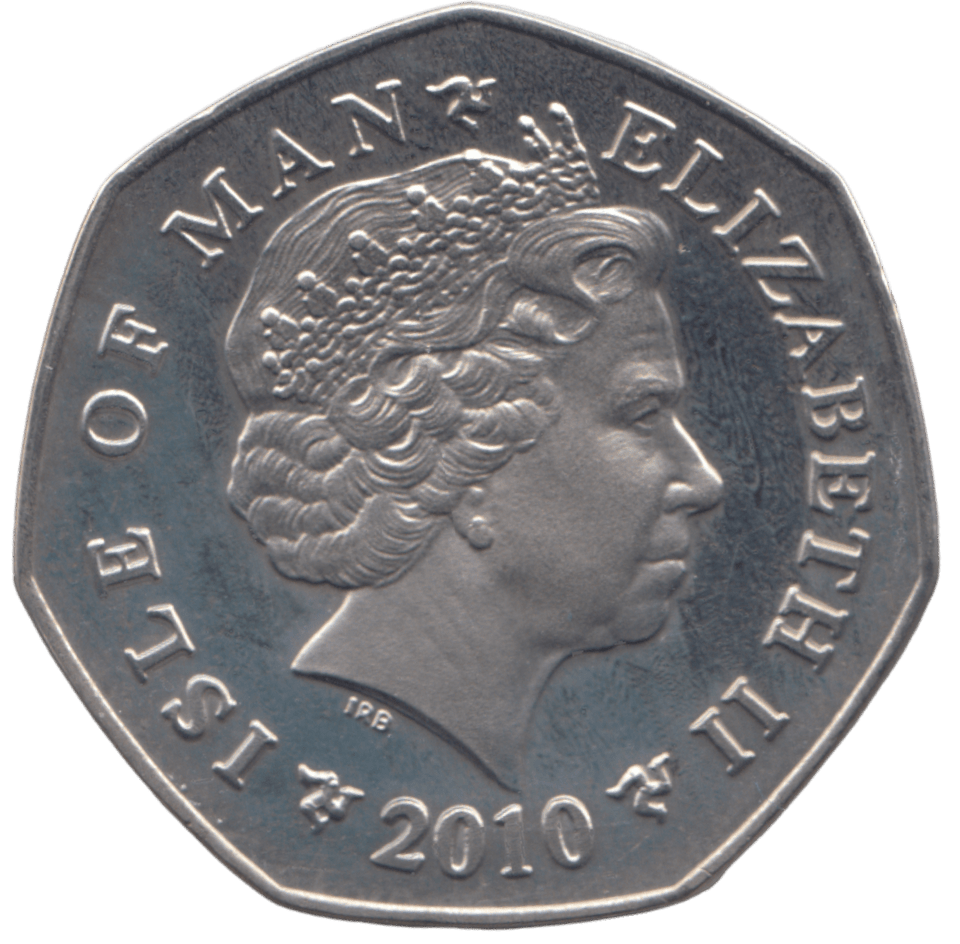 2010 CHRISTMAS 50P SIX GEESE LAYING ISLE OF MAN ( BUNC ) - 50P REGIONAL ISSUES - Cambridgeshire Coins