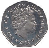 2010 CHRISTMAS 50P SIX GEESE LAYING ISLE OF MAN ( BUNC ) - 50P REGIONAL ISSUES - Cambridgeshire Coins
