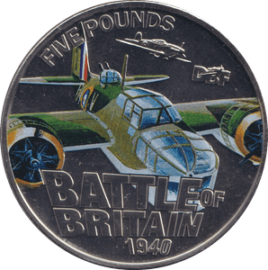 2010 FIVE POUND BATTLE OF BRITAIN GUERNSEY - WORLD COINS - Cambridgeshire Coins