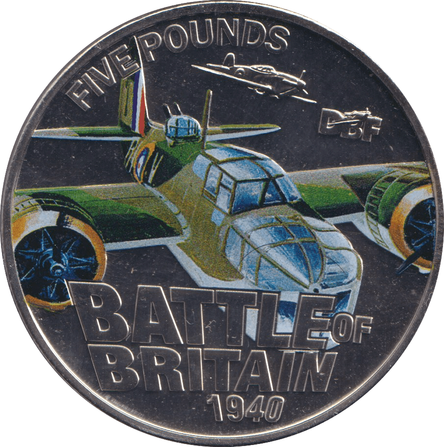 2010 FIVE POUND BATTLE OF BRITAIN GUERNSEY - WORLD COINS - Cambridgeshire Coins