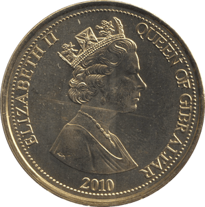 2010 FIVE POUNDS GIBRALTAR - WORLD COINS - Cambridgeshire Coins