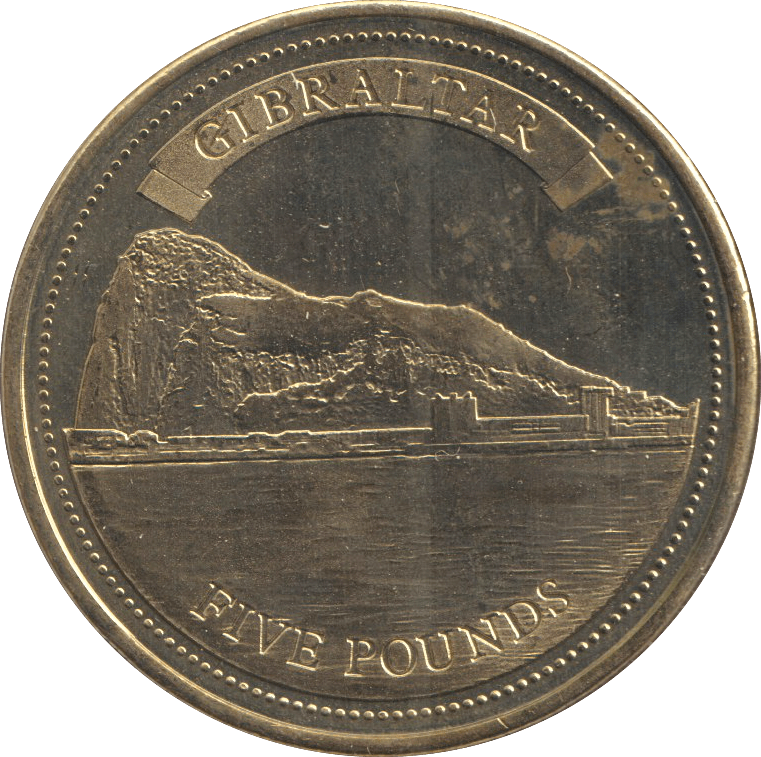 2010 FIVE POUNDS GIBRALTAR - WORLD COINS - Cambridgeshire Coins