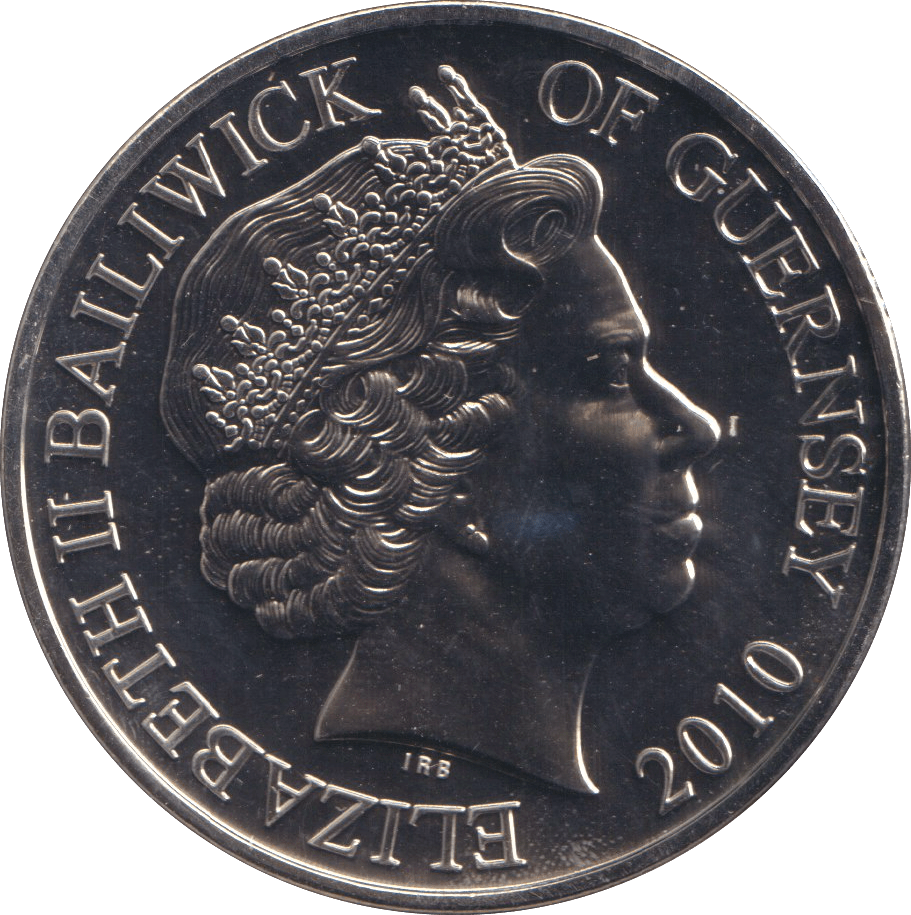 2010 FIVE POUNDS GUERNSEY - WORLD COINS - Cambridgeshire Coins