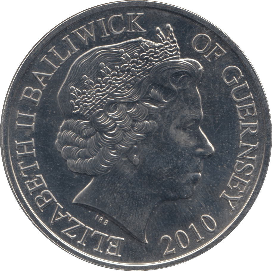 2010 FIVE POUNDS GUERNSEY - WORLD COINS - Cambridgeshire Coins