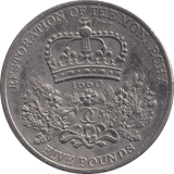 2010 FIVE POUNDS RESTORATION OF THE MONARCHY - WORLD COINS - Cambridgeshire Coins