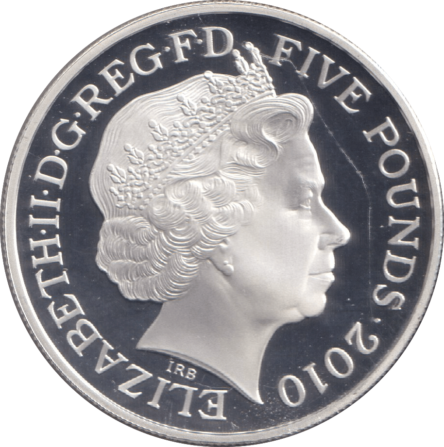 2010 FIVE POUNDS SILVER PROOF THE NATURAL FLIGHTS OF THE HUMAN MIND - SILVER WORLD COINS - Cambridgeshire Coins