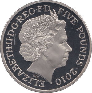 2010 FIVE POUNDS UK ( PROOF ) - SILVER WORLD COINS - Cambridgeshire Coins