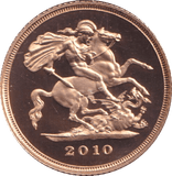 2010 GOLD HALF SOVEREIGN ( PROOF ) - HALF SOVEREIGN - Cambridgeshire Coins