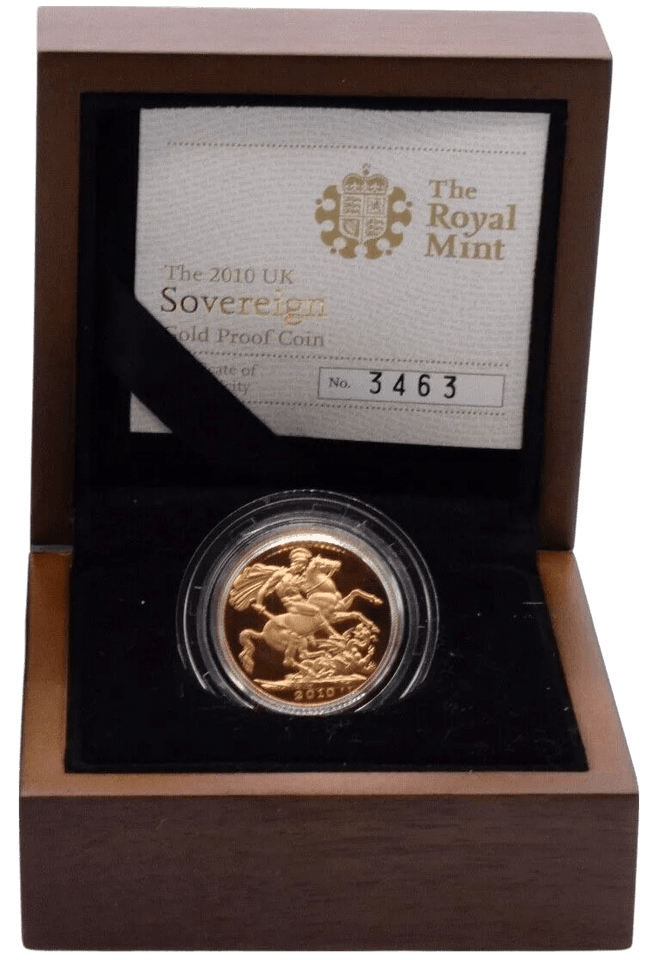 2010 GOLD PROOF SOVEREIGN BOXED - GOLD PROOF SOVEREIGNS - Cambridgeshire Coins