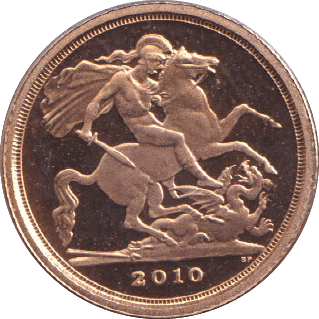2010 GOLD QUARTER SOVEREIGN ( PROOF ) - QUARTER SOVEREIGN - Cambridgeshire Coins