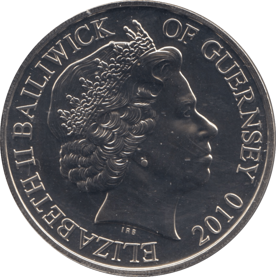 2010 GUERNSEY BATTLE OF BRITAIN FIVE POUND COIN (BU) - WORLD COINS - Cambridgeshire Coins