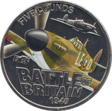 2010 GUERNSEY BATTLE OF BRITAIN FIVE POUND COIN (BU) - WORLD COINS - Cambridgeshire Coins