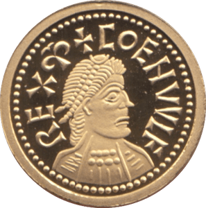 2010 KING COENWULF COMMEMORATIVE 0.5g 14 CARAT GOLD COIN - Gold World Coins - Cambridgeshire Coins
