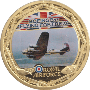 2010 MEDALLION RAF - BOEING B - 17 FLYING FORTRESS - Silver Proof - Cambridgeshire Coins