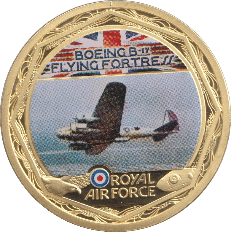 2010 MEDALLION RAF - BOEING B - 17 FLYING FORTRESS - Silver Proof - Cambridgeshire Coins