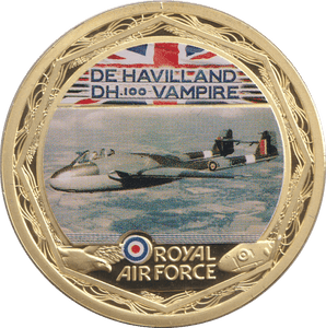 2010 MEDALLION RAF - DE HAVILLAND DH - 100 VAMPIRE - Silver Proof - Cambridgeshire Coins