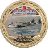 2010 MEDALLION RAF - DE HAVILLAND DH - 100 VAMPIRE - Silver Proof - Cambridgeshire Coins