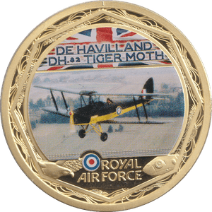 2010 MEDALLION RAF - DE HAVILLAND DH TIGER MOTH - Silver Proof - Cambridgeshire Coins