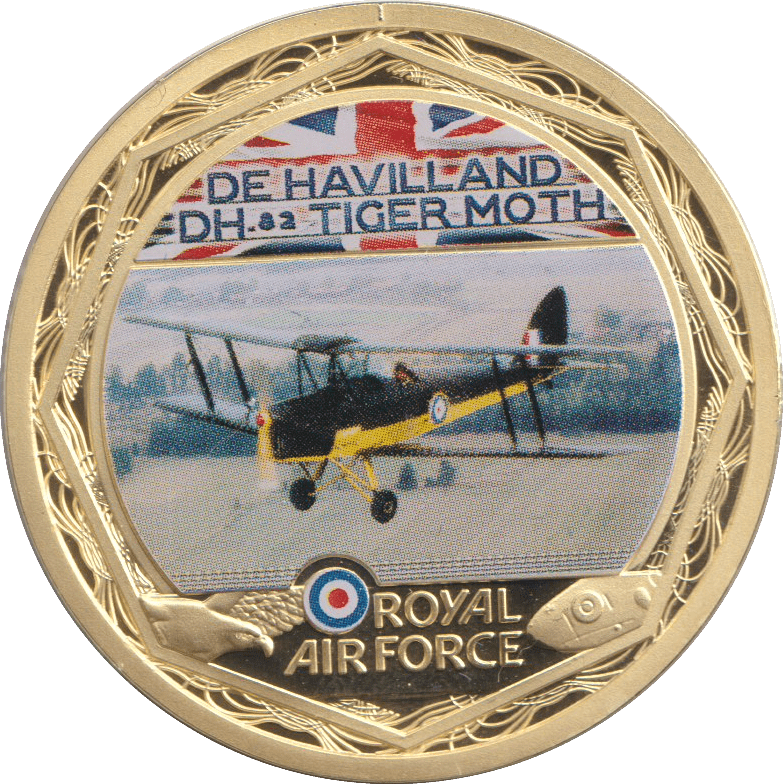 2010 MEDALLION RAF - DE HAVILLAND DH TIGER MOTH - Silver Proof - Cambridgeshire Coins