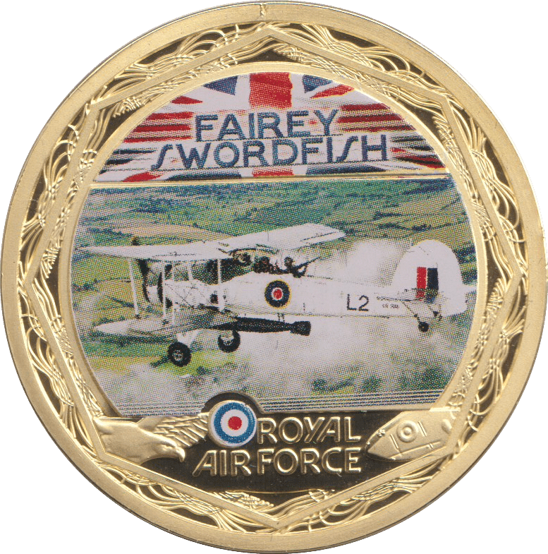 2010 MEDALLION RAF - FAIREY SWORDFISH - Silver Proof - Cambridgeshire Coins