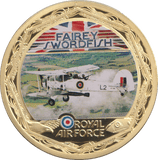 2010 MEDALLION RAF - FAIREY SWORDFISH - Silver Proof - Cambridgeshire Coins