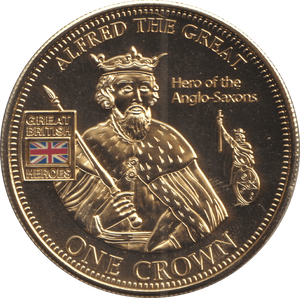 2010 ONE CROWN HEROS COLLECTION ALFRED THE GREAT - WORLD COINS - Cambridgeshire Coins