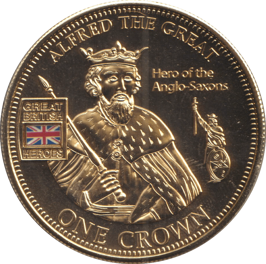 2010 ONE CROWN HEROS COLLECTION ALFRED THE GREAT - WORLD COINS - Cambridgeshire Coins