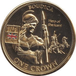2010 ONE CROWN HEROS COLLECTION BOUDICA - WORLD COINS - Cambridgeshire Coins