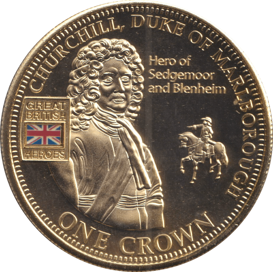2010 ONE CROWN HEROS COLLECTION CHURCHILL, DUKE OF MARLBOROUGH - WORLD COINS - Cambridgeshire Coins
