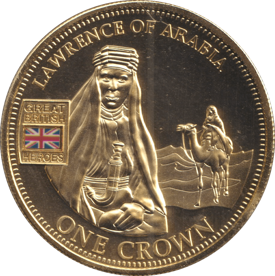 2010 ONE CROWN HEROS COLLECTION LAWRENCE OF ARABIA - WORLD COINS - Cambridgeshire Coins
