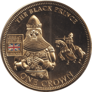 2010 ONE CROWN HEROS COLLECTION THE BLACK PRINCE - WORLD COINS - Cambridgeshire Coins