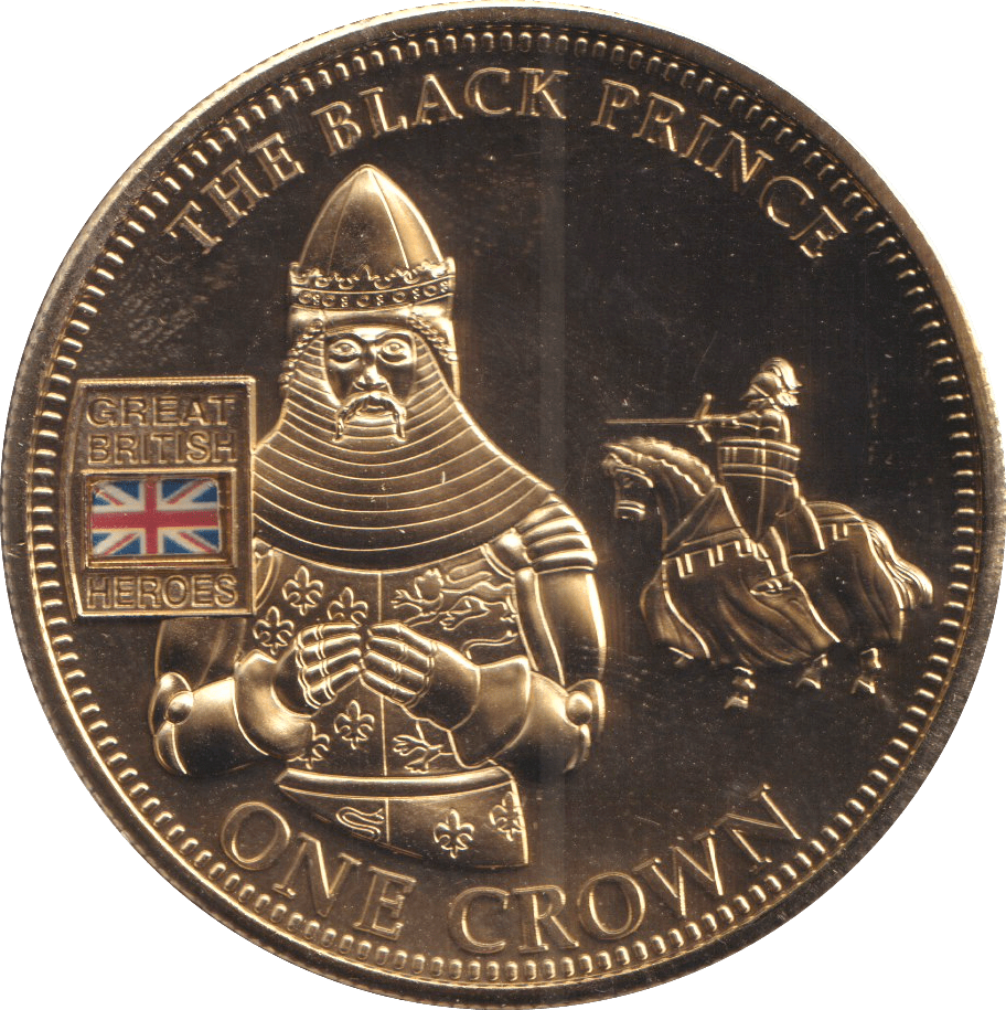 2010 ONE CROWN HEROS COLLECTION THE BLACK PRINCE - WORLD COINS - Cambridgeshire Coins