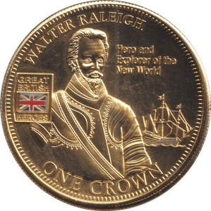 2010 ONE CROWN HEROS COLLECTION WALTER RALEIGH - WORLD COINS - Cambridgeshire Coins